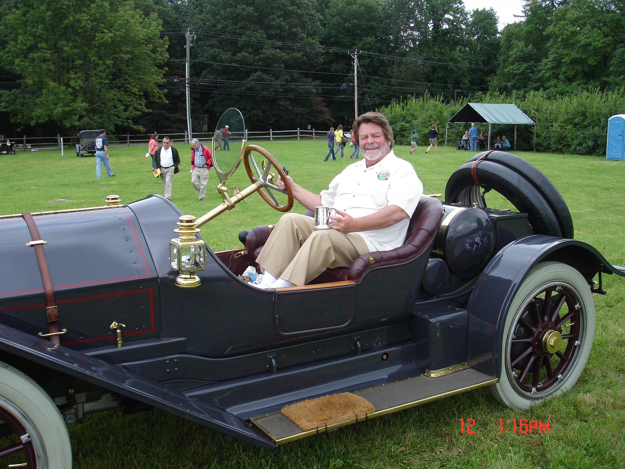 Dick sitting in the 1912 Speedwell